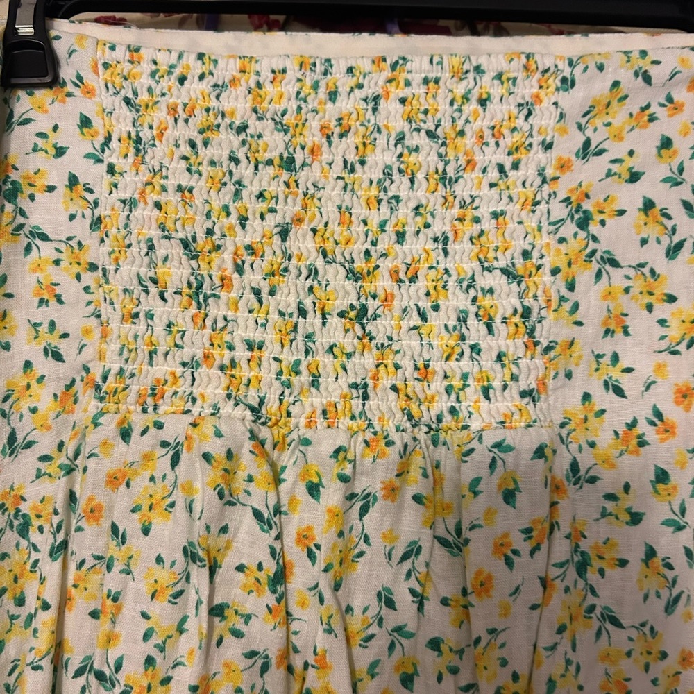 BNWT Size XXL Old Navy Floral Strapless Dress in Yellow and Green - Picture 5 of 5